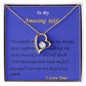 Forever Love Necklace, For Her, Custom Message Card