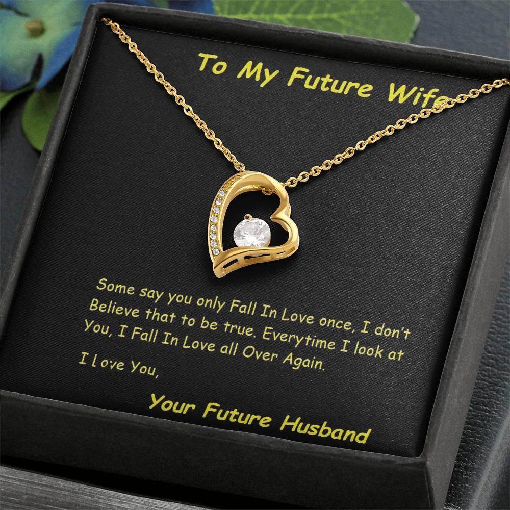 Future Wife Forever Love Necklace, Future Wife From Future Husband - Birthday | Christmas Gift  | Message Card Jewelry - Gifts 4 Your Season