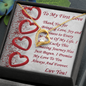 Forever Love Necklace, For Her, Valentine's Day, Mother, Wife, Girlfriend, with Custom Message Card