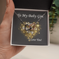 Two Hearts  Necklace, For Her, Valentine's Day, Mother, Wife, Girlfriend, with Custom Message Card
