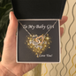 Two Hearts  Necklace, For Her, Valentine's Day, Mother, Wife, Girlfriend, with Custom Message Card