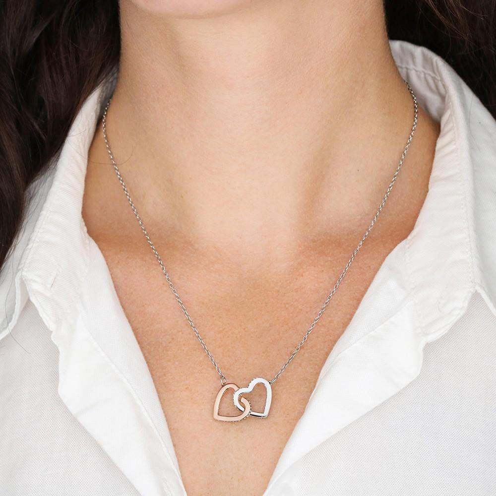 Two Embellished Hearts, To My Girlfriend, Necklace For Girlfriend, Girlfriend Jewelry, Girlfriend Gift, Anniversary Gift - Gifts 4 Your Season