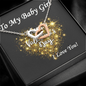 Two Hearts  Necklace, For Her, Valentine's Day, Mother, Wife, Girlfriend, with Custom Message Card