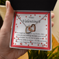 Two Hearts Necklace, For Her, Valentine's Day, Mother, Wife, Girlfriend, with Custom Message Card