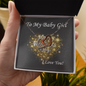 Two Hearts  Necklace, For Her, Valentine's Day, Mother, Wife, Girlfriend, with Custom Message Card
