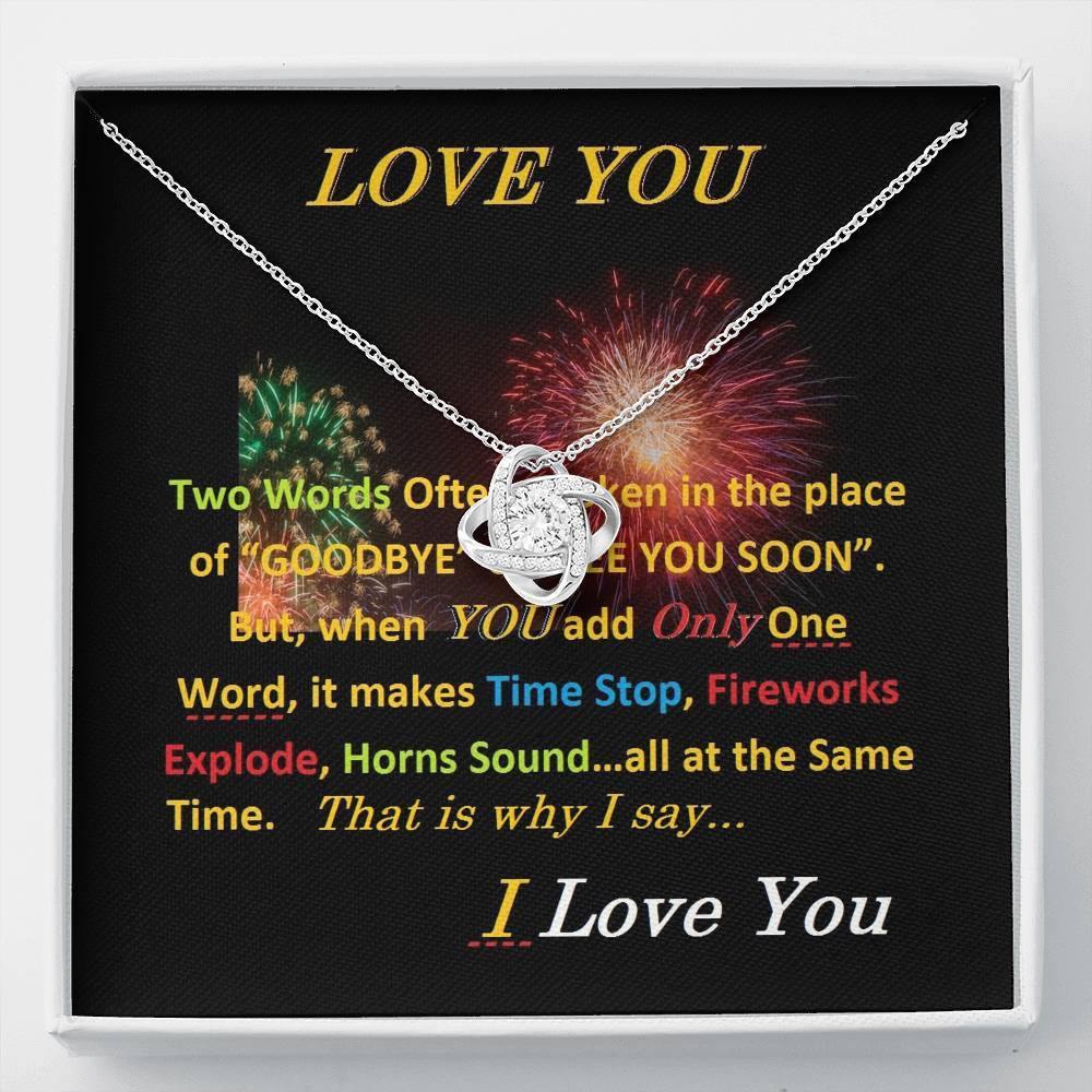Love Knot Necklace for Wife, Anniversary Gift for Wife, Birthday Gift for Wife, Gift for Wife, Necklace for Wife, Beautiful Necklace Gift - Gifts 4 Your Season
