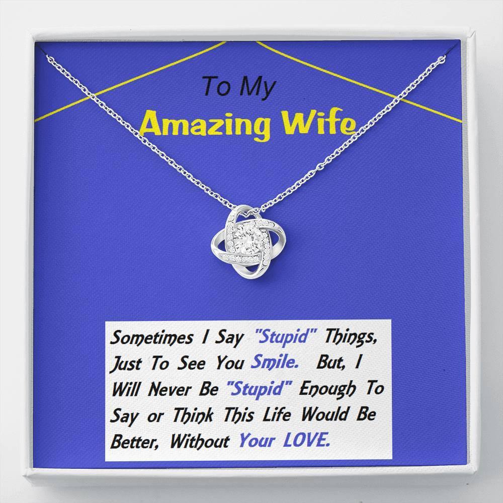 Love Knot Necklace, Anniversary Gift For Wife, Birthday Gift For Wife, Gift For Wife, Necklace For Wife, Gift For Wife Birthday - Gifts 4 Your Season