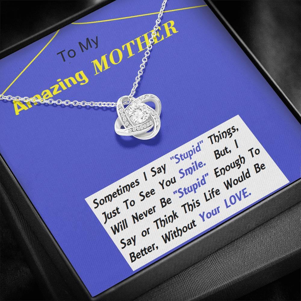 Love Knot Necklace, To My Mom Gift, Mother Necklace Gift, Mom Birthday Gift Ideas, Christmas Gift For Mom, Gift For My Mother Necklace - Gifts 4 Your Season