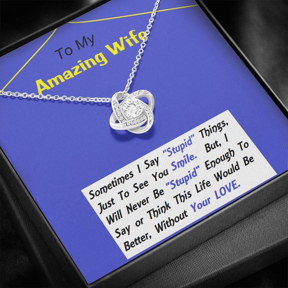 Love Knot Necklace, Anniversary Gift For Wife, Birthday Gift For Wife, Gift For Wife, Necklace For Wife, Gift For Wife Birthday - Gifts 4 Your Season