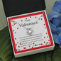 Love Knot Necklace, For Her, Valentine's Day, Mother, Wife, Girlfriend, with Custom Message Card