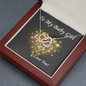 Two Hearts  Necklace, For Her, Valentine's Day, Mother, Wife, Girlfriend, with Custom Message Card