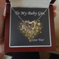 Two Hearts  Necklace, For Her, Valentine's Day, Mother, Wife, Girlfriend, with Custom Message Card