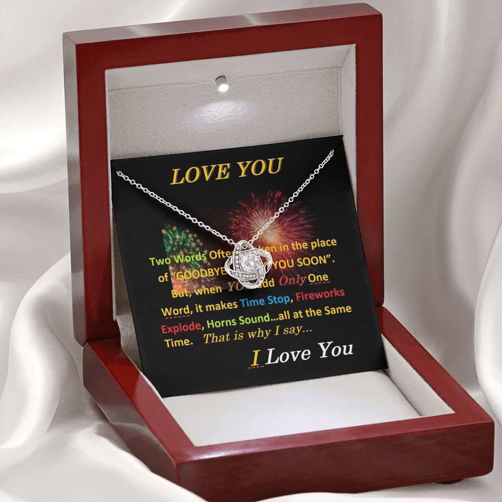 Love Knot Necklace for Wife, Anniversary Gift for Wife, Birthday Gift for Wife, Gift for Wife, Necklace for Wife, Beautiful Necklace Gift - Gifts 4 Your Season