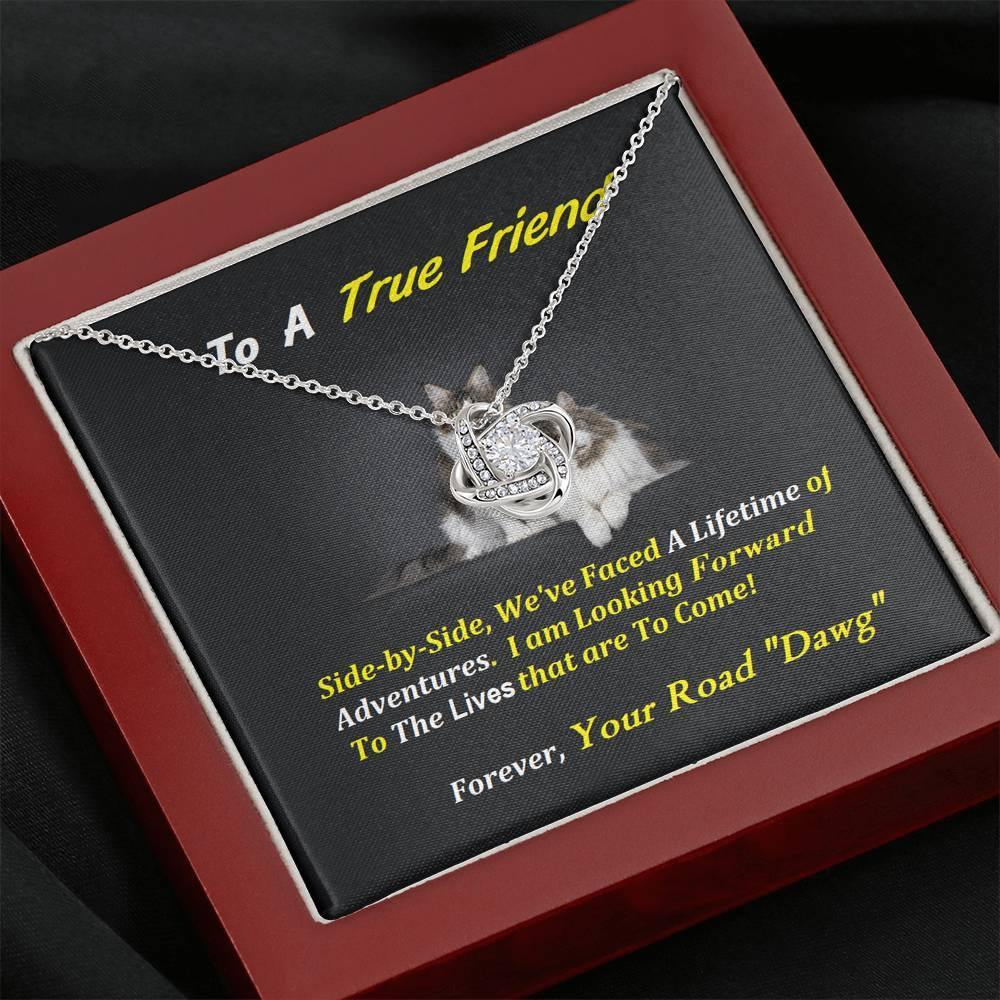 Love Knot Necklace, Birthday Gift For Friend, To My True Friend Necklace, Cat Lover Gift, Present For Friend, Gift - Gifts 4 Your Season